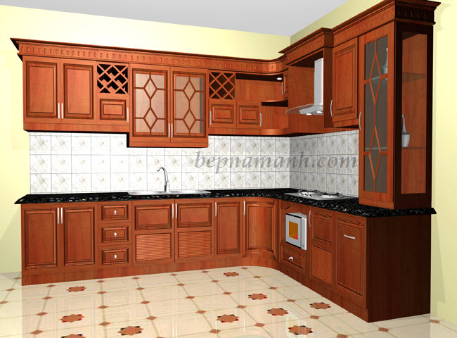 Tủ bếp Gỗ Xoan Đào Tây Bắc