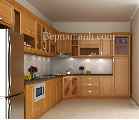 Tủ bếp Gỗ Xoan Đào Tây Bắc 2